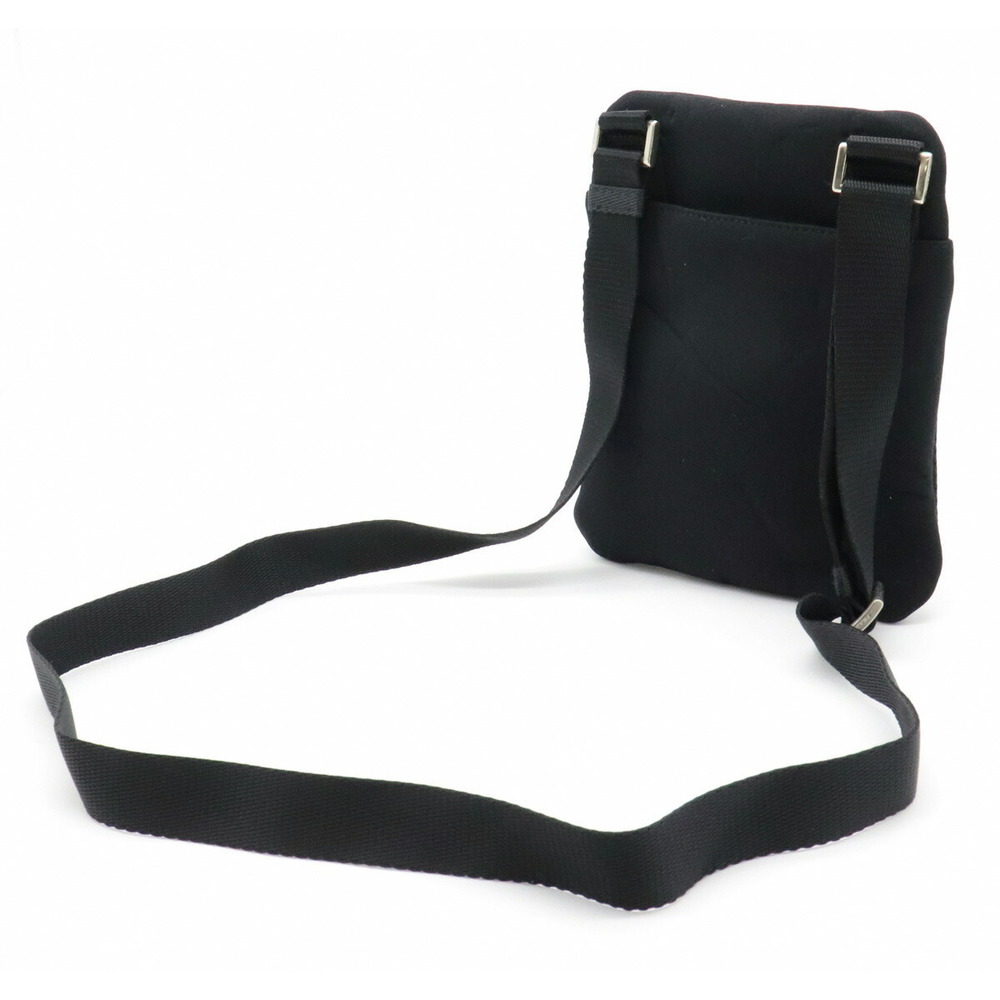 Prada Shoulder Bag Black Neoprene Sports Red